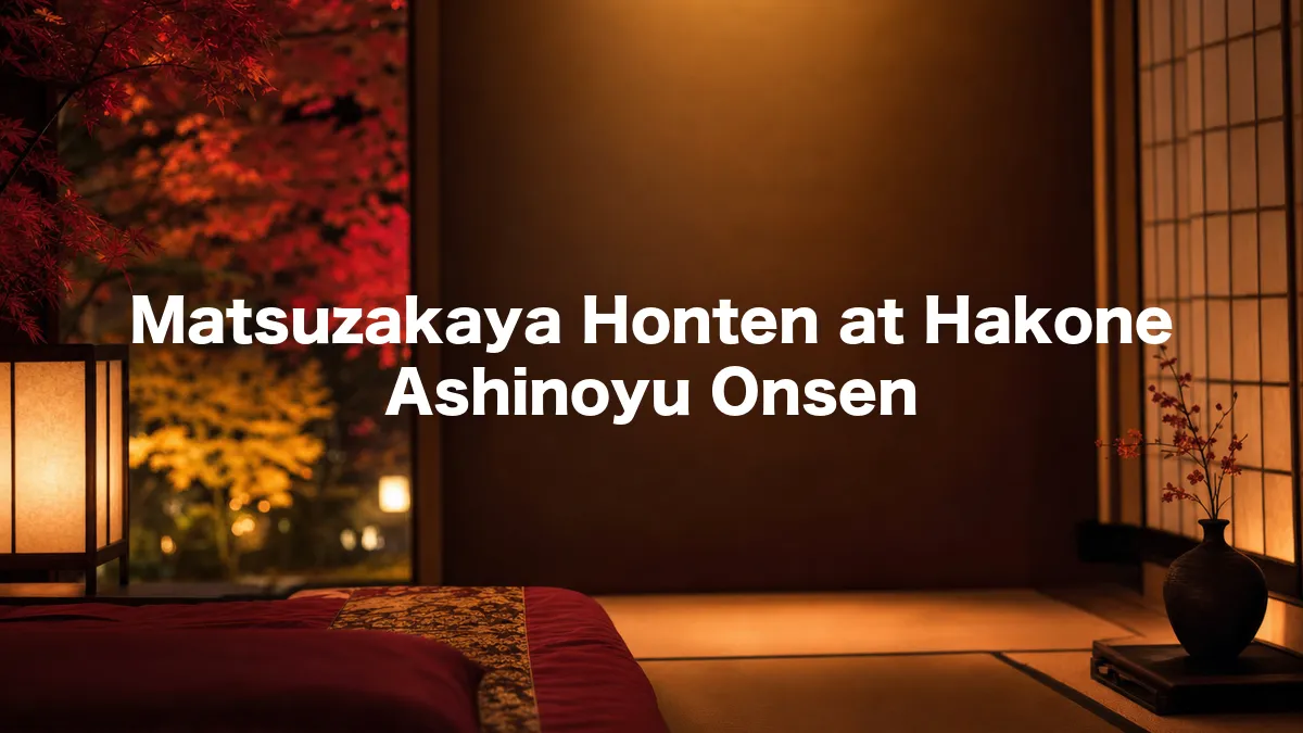 I Looked Into Matsuzakaya Honten at Hakone Ashinoyu Onsen