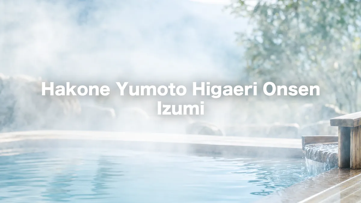 I Looked Into Hakone Yumoto Higaeri Onsen Izumi