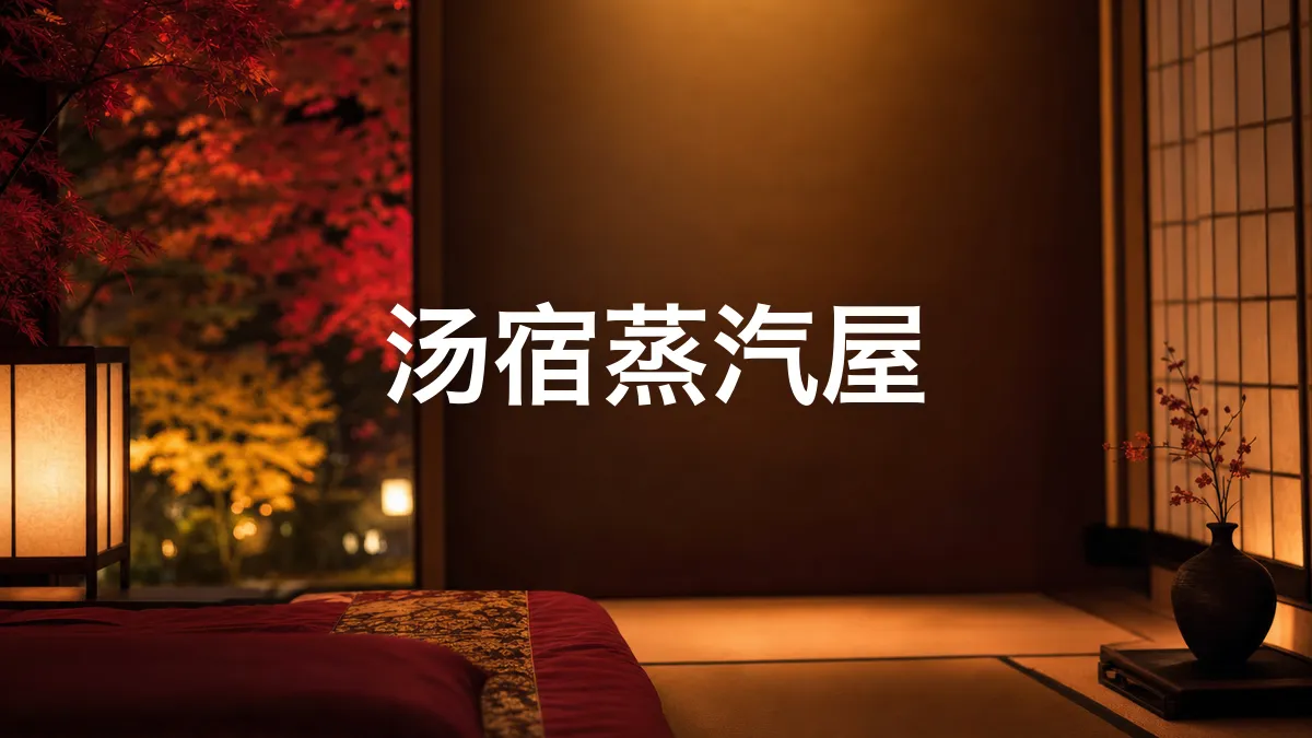 我调查了一下汤宿蒸汽屋